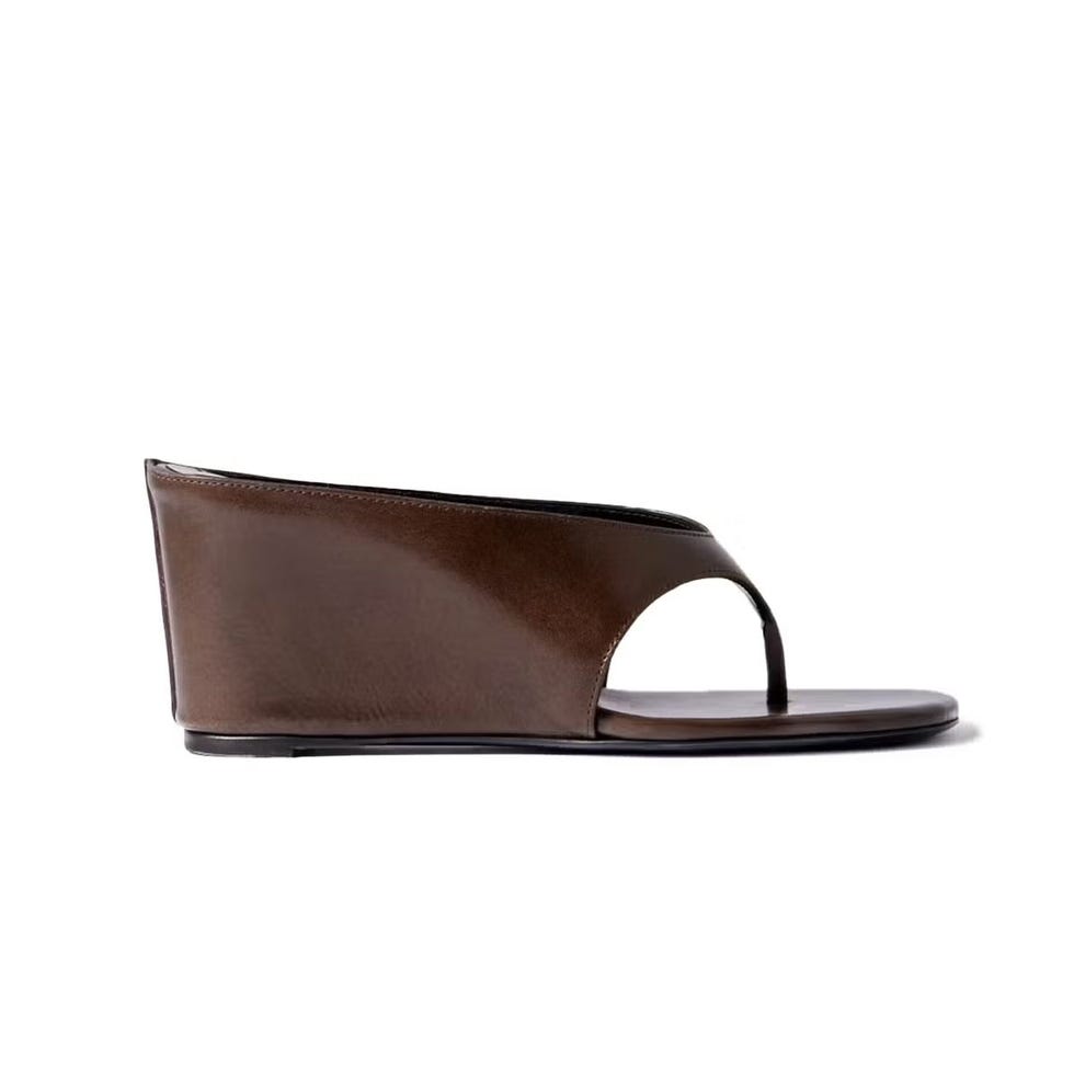 Yaga Leather Wedge Sandals