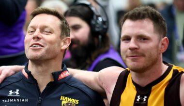 AFL 2026: Hawthorn Hawks eye Fremantle Dockers qualifying final, Blake Hardwick Grand Final ambitions, Sam Mitchell, Wharfie Time