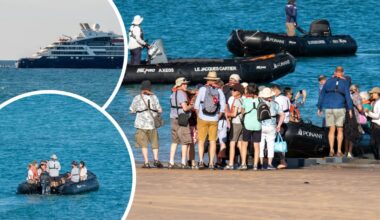 Cruise liner Le Jacques Cartier passengers boated ashore in Broome amid ongoing port strike