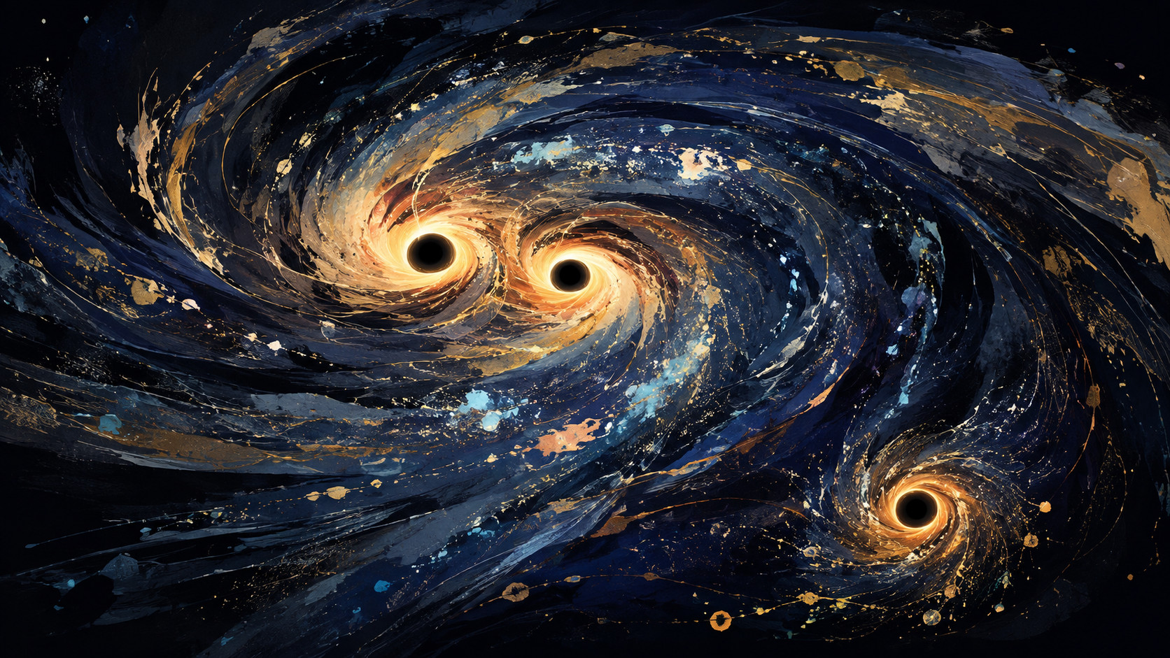 Astronomers Baffled by 3 Feeding Supermassive Black Holes Packed Into Early Galaxy When the Universe Was Barely a Billion Years Old