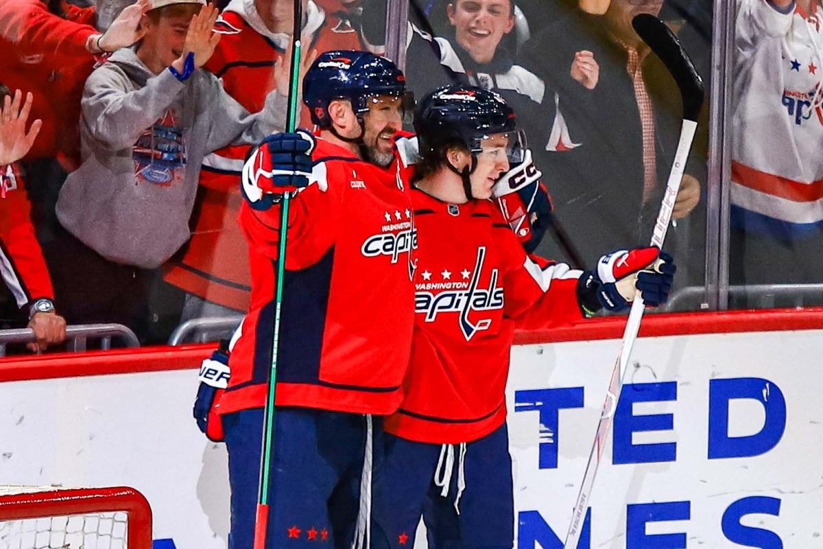 Cole Hutson on celebrating his first NHL goal with Alex Ovechkin: ‘He might’ve been happier than I was, which is pretty crazy’