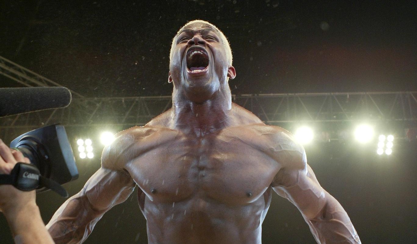 SAITAMA, JAPAN - APRIL 25: Kevin Randleman reacts after his knockout victory over Mirko Cro Cop inside Saitama Super Arena on April 25, 2004 in Saitama, Japan. (Photo by Zuffa LLC)
