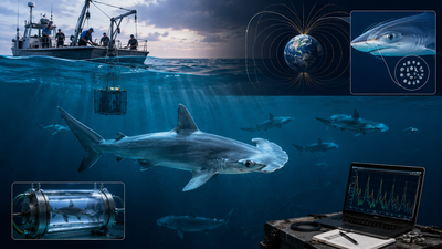In 2021, scientists tested 20 bonnethead sharks and found they use Earth's magnetic field to navigate, suggesting sharks may have a magnetic map