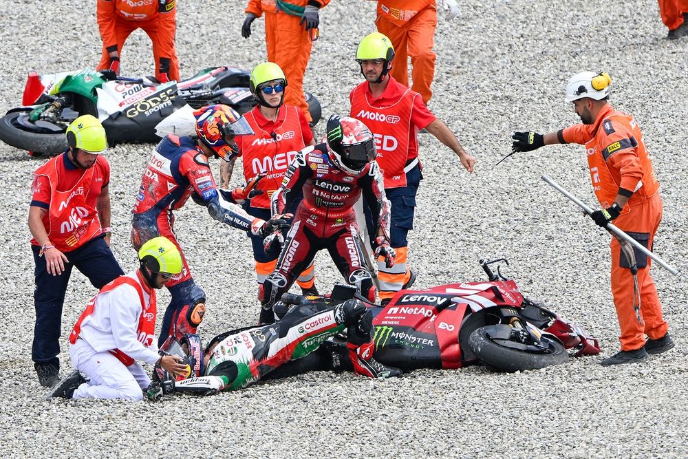 Johann Zarco suffered a nasty crash in Barcelona in May