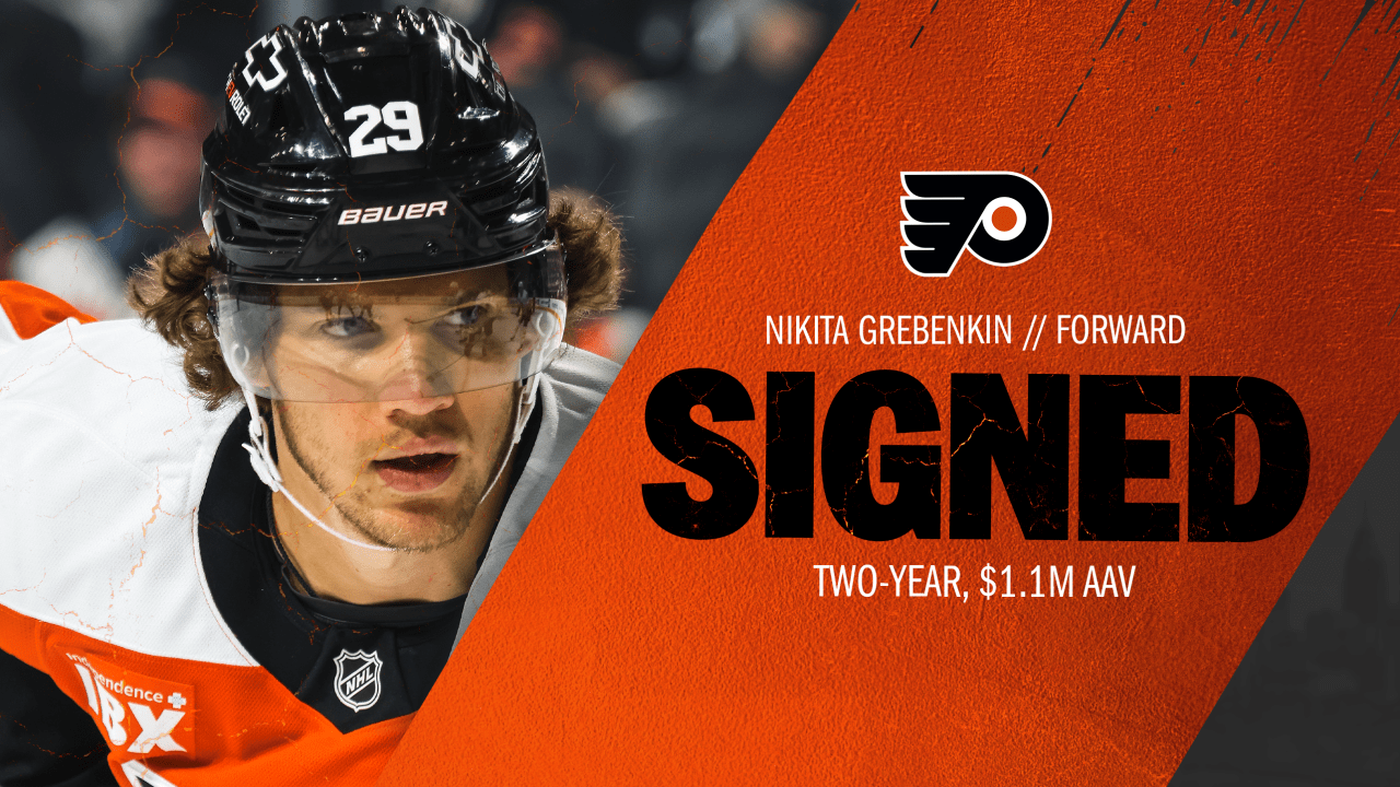 Philadelphia Flyers Agree To Terms With Forward Nikita Grebenkin On A Two-Year Contract