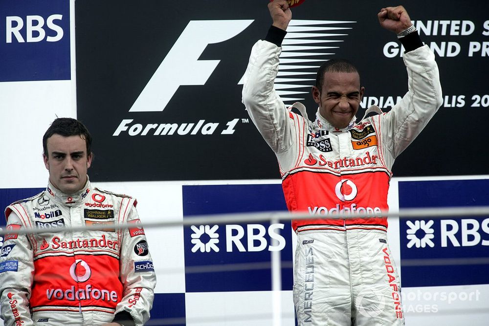 Hamilton saw off Alonso in his rookie season - but just missed out on the title by one point