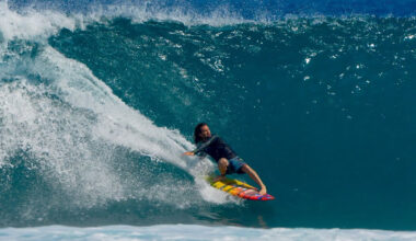 Mason Ho surfing Desert Point