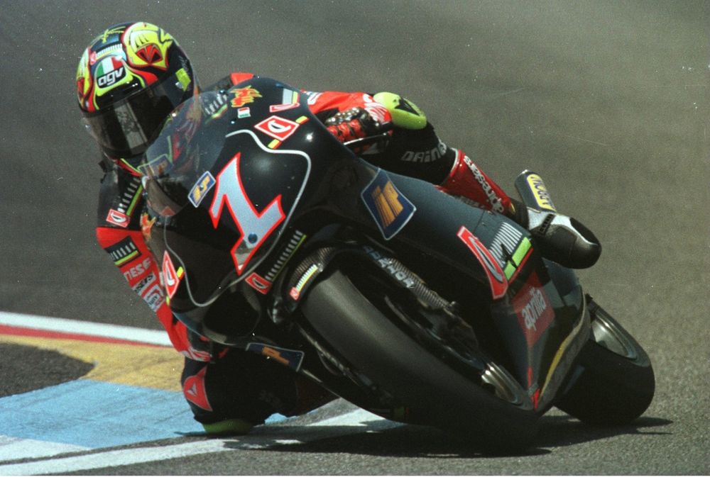 Biaggi led Aprilia's title-winning breakthrough in the 1990s with three consecutive crowns for the Noale manufacturer