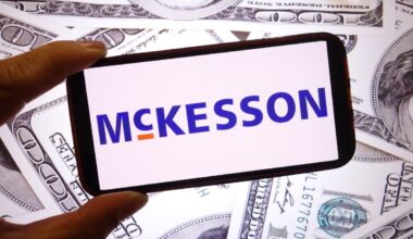 mckesson logo on a background featuring cash notes