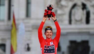 Primoz Roglic (Red Bull Bora - hansgrohe) wins the 2024 Vuelta a Espa&ntilde;a. (Photo by Tim de Waele/Getty Images)