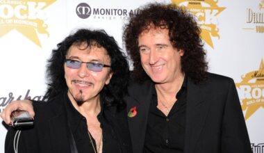 Tony Iommi and Brian May in 2009