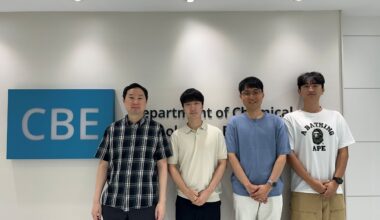 (From left) Professor Jihan Kim, Ph.D. students Younghun and Dohoon Kim, Department of Chemical and Biomolecular Engineering, KAIST
