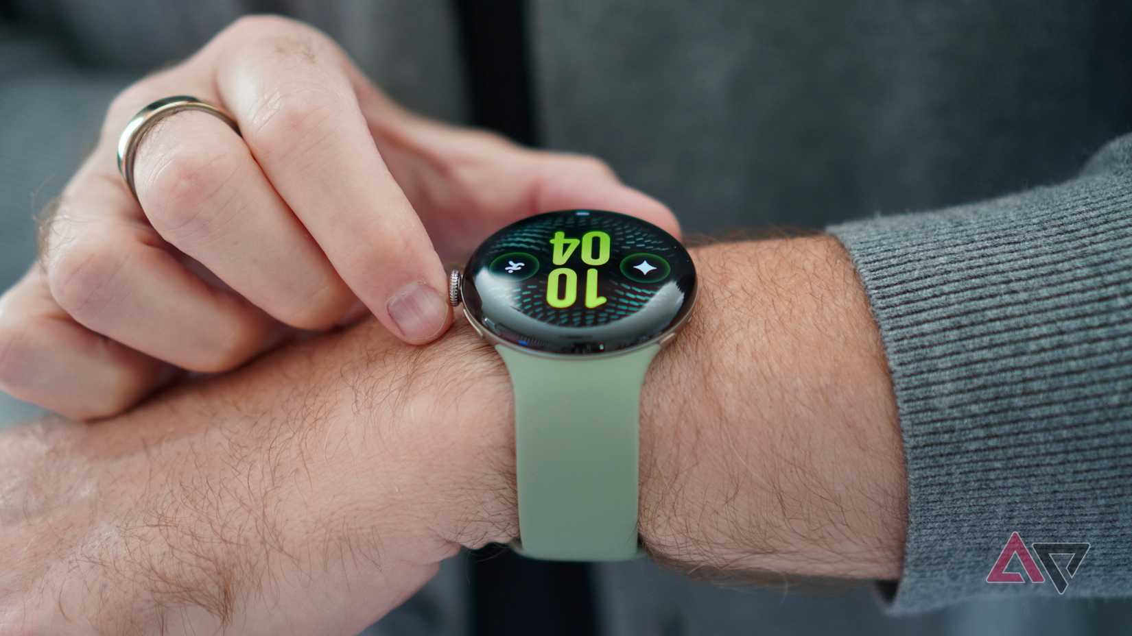 A person wearing the Google Pixel Watch 5