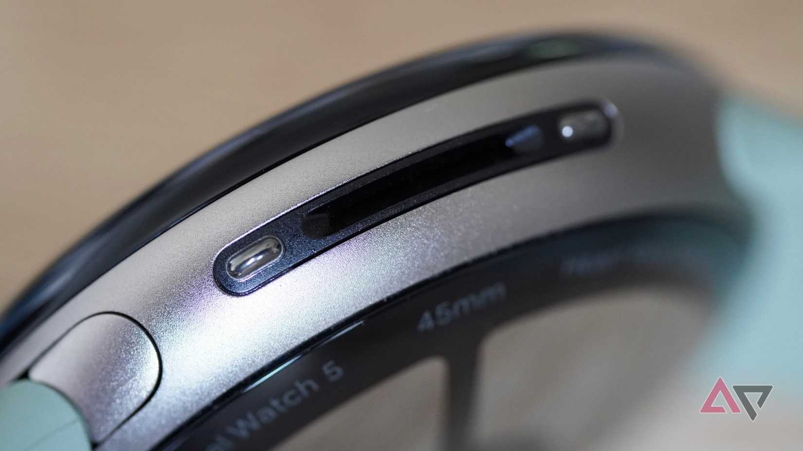 The Google Pixel Watch 5's charging port