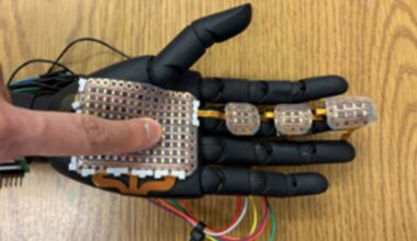 Electronic skin for prosthetics senses temperature and pressure