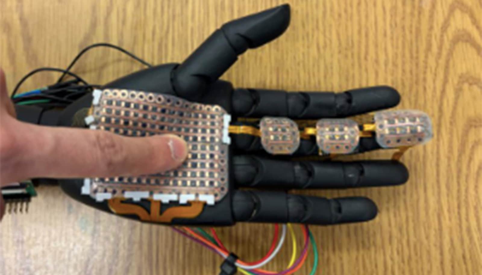 Electronic skin for prosthetics senses temperature and pressure