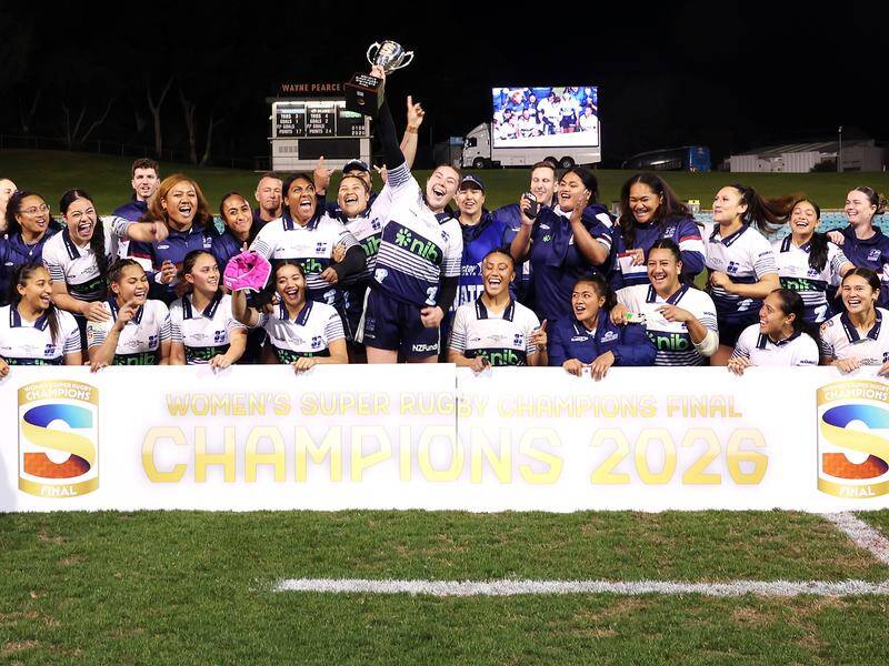 The Auckland Blues won the battle of the Super Rugby Champions with victory over the NSW Waratahs. Photo: Mark Kolbe/AAP PHOTOS