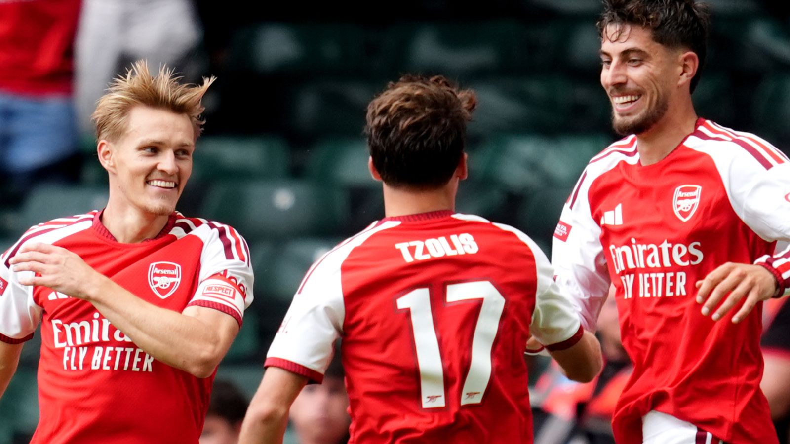 Arsenal 3-0 Man City: Riccardo Calafiori, Kai Havertz and Martin Odegaard take Gunners to Community Shield win in Cardiff | Football News