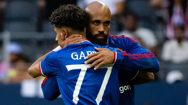 JJ Gabriel comes on for Bryan Mbeumo in Man Utd's win over Atletico Madrid in Stockholm