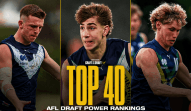 AFL Draft: August Power Rankings