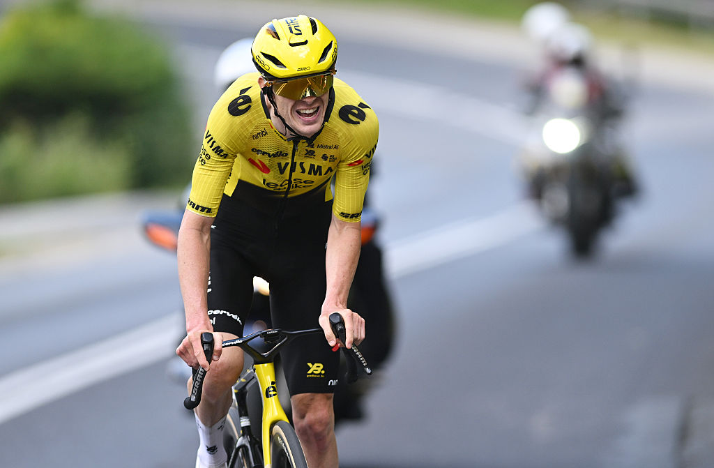 Louis Barre (Visma-Lease a Bike) during stage 6 of the 2026 Tour de Pologne. (Photo by Luc Claessen/Getty Images)