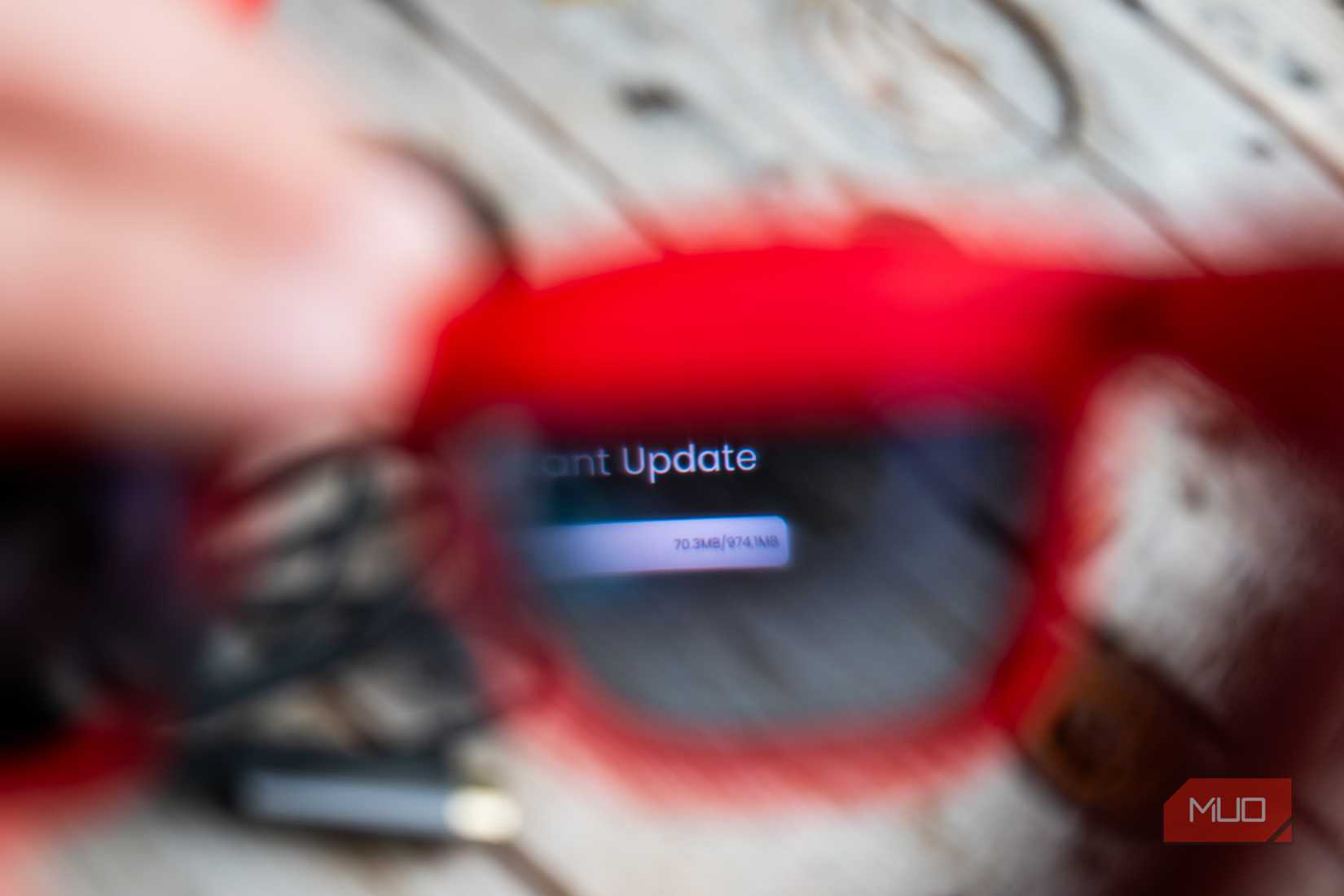 xreal air 2 review - screen view through the lenses