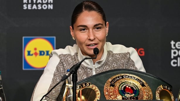 5 June 2026; Flora Pili during a media conference to announce her undisputed super-lightweight title bout against Katie Taylor, which will take place at Croke Park in Dublin on 5 September. Photo by Ramsey Cardy/Sportsfile