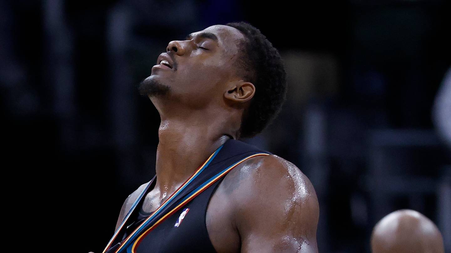 Mar 25, 2026; Detroit, Michigan, USA;  Detroit Pistons center Jalen Duren (0) reacts after the game against the Atlanta Hawks at Little Caesars Arena. Mandatory Credit: Rick Osentoski-Imagn Images