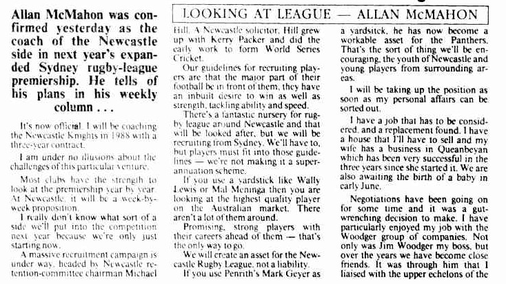 a clipping of an old newspaper column