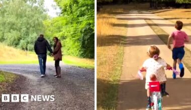 Meghan shares glimpse of family life after Sussexes return to UK - BBC