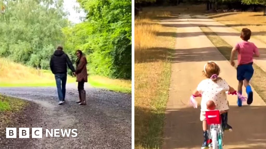 Meghan shares glimpse of family life after Sussexes return to UK - BBC
