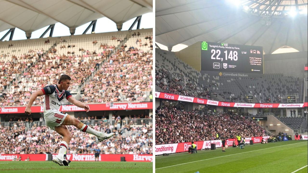 NRL 2026: Poor crowd, empty seats at Penrith vs Roosters final at CommBank Stadium raises eyebrows