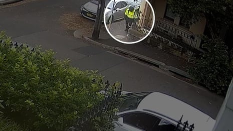 Footage of Beau Lamarre-Condon allegedly disguised as delivery driver before gunshots heard – video