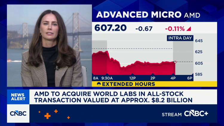 AMD to acquire World Labs in all-stock transaction valued at approximately $8.2 billion
