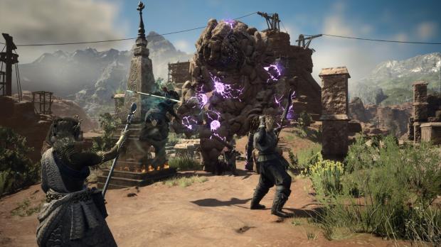 Capcom's Dragon's Dogma 2 on the Switch 2 will use a combination of DLSS Upscaling and FSR Frame Generation to hit 60 FPS, image credit: Nintenod/Capcom.
