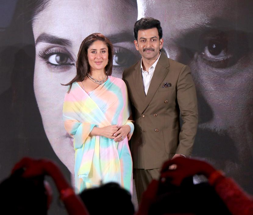 Kareena Kapoor Khan and Prithviraj at the music launch of Daayra in Mumbai
