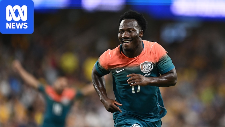 Live updates: Nestory Irankunda free kick helps Socceroos to 1-1 draw with Brazil in Townsville