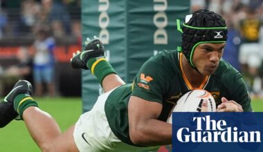 Flying Kurt-Lee Arendse helps South Africa clinch New Zealand series | Rugby union