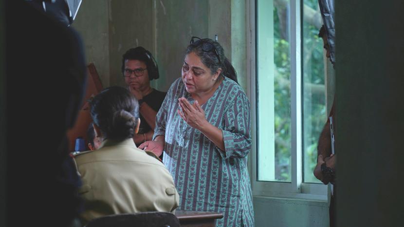 Meghana Gulzar on the Daayra set Meghana Gulzar on the Daayra set