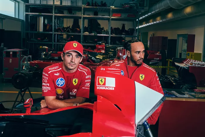 Lewis Hamilton, Charles Leclerc, Ferrari