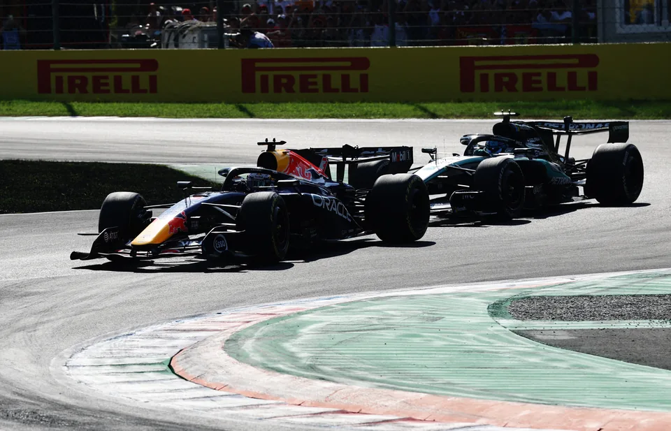 Max Verstappen, George Russell