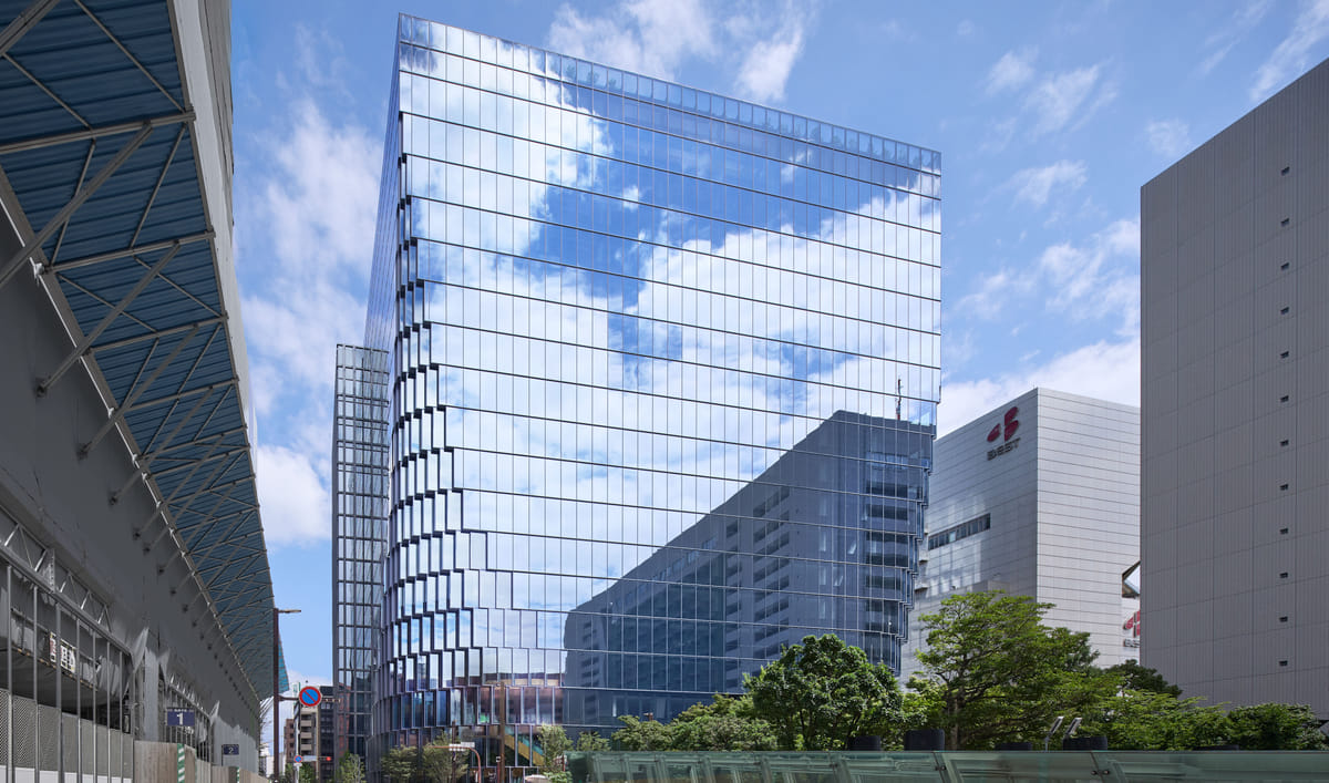 OMA completes Japanese office complex behind staggered glazed facade | News
