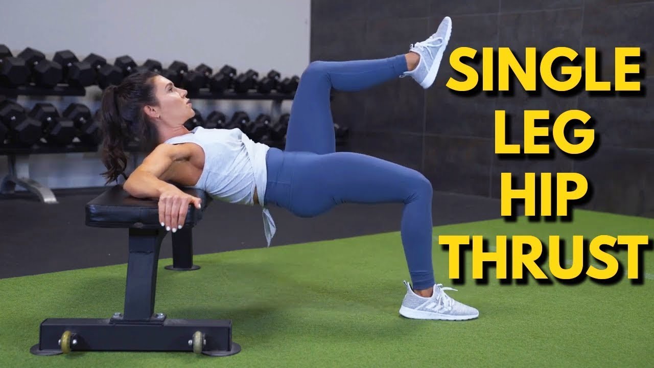 How To Do A Single Leg Hip Thrust (Exercise Demo) - FREE Great Butt Guide - YouTube