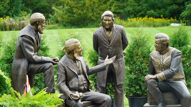 New statues added to controversial Prime Minister's Path in Wilmot, Ont.