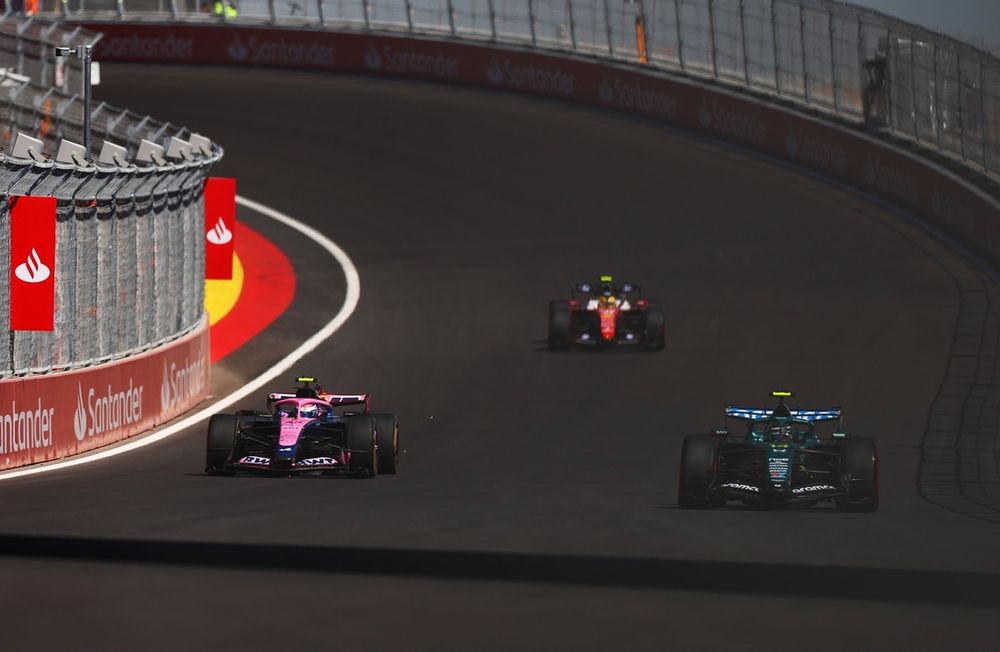 The length of the banked corner means that the overall load on the tyres is greater than at Zandvoort