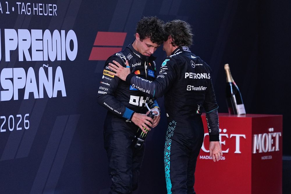 Lando Norris lost out to Kimi Antonelli in Spain
