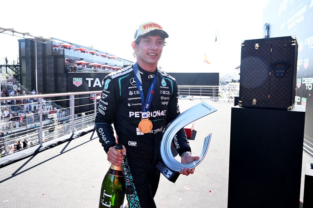 Only few fans were able to take part in the podium celebrations as organisers played it safe in year one.