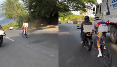 🎥 Colombian cyclists hits 115 kmph on a training ride
