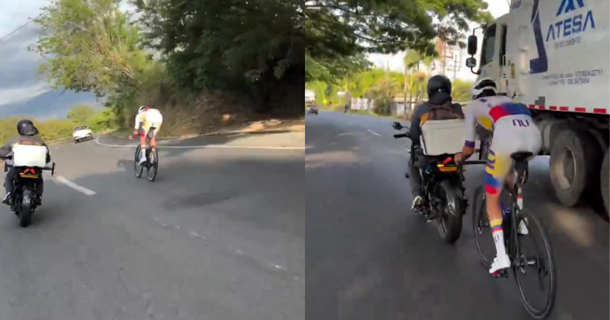 🎥 Colombian cyclists hits 115 kmph on a training ride