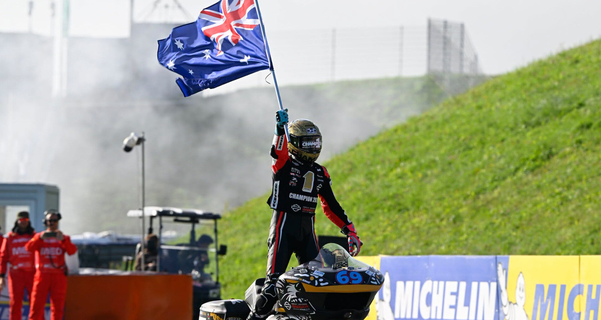 Archie McDonald pays tribute to brother after winning FIM Harley-Davidson Bagger World Cup